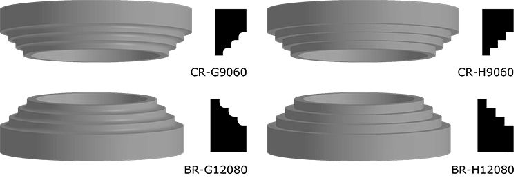 Capital and Base Rings Made from EPS Foam